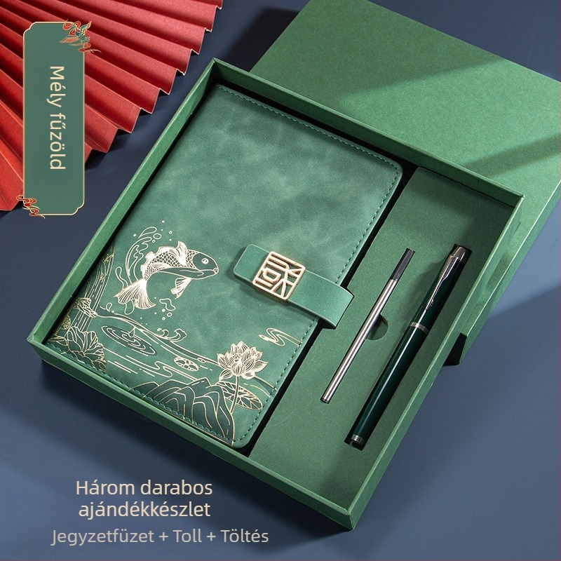 Üzleti irodai öltöny ajándék kreatív nemzeti divat A5 jegyzetfüzet üzleti jegyzettömb ajándékdoboz öltöny éves találkozó ajándék