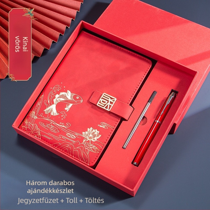 Üzleti irodai öltöny ajándék kreatív nemzeti divat A5 jegyzetfüzet üzleti jegyzettömb ajándékdoboz öltöny éves találkozó ajándék