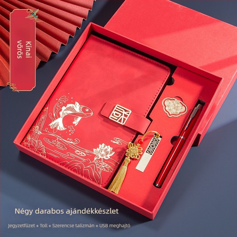 Üzleti irodai öltöny ajándék kreatív nemzeti divat A5 jegyzetfüzet üzleti jegyzettömb ajándékdoboz öltöny éves találkozó ajándék