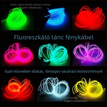 El Cold Light világító ruházat Világító alapanyagok Fluoreszkáló táncelőadás ruházat feldolgozása Eredeti formatervezés