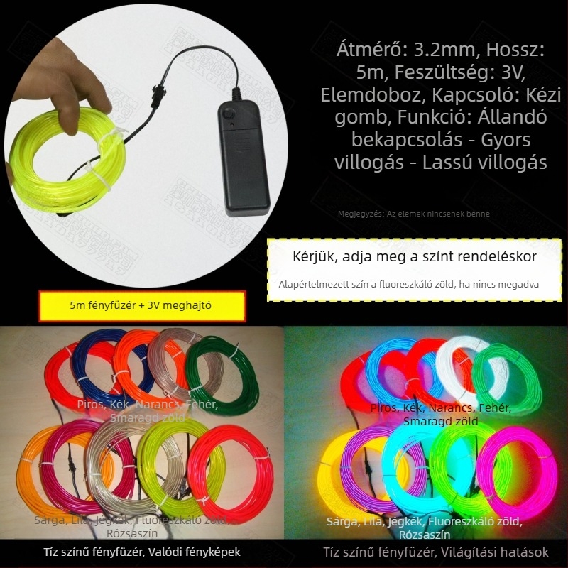 El Cold Light világító ruházat Világító alapanyagok Fluoreszkáló táncelőadás ruházat feldolgozása Eredeti formatervezés