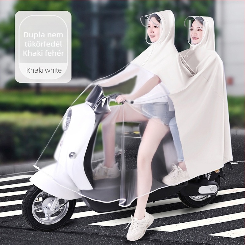 Elektromos autó esőkabát nagykereskedelmi akkumulátoros autó motorkerékpár szülő-gyermek egyrészes, egyrészes, dupla testű, esőálló anya-gyermek poncsó