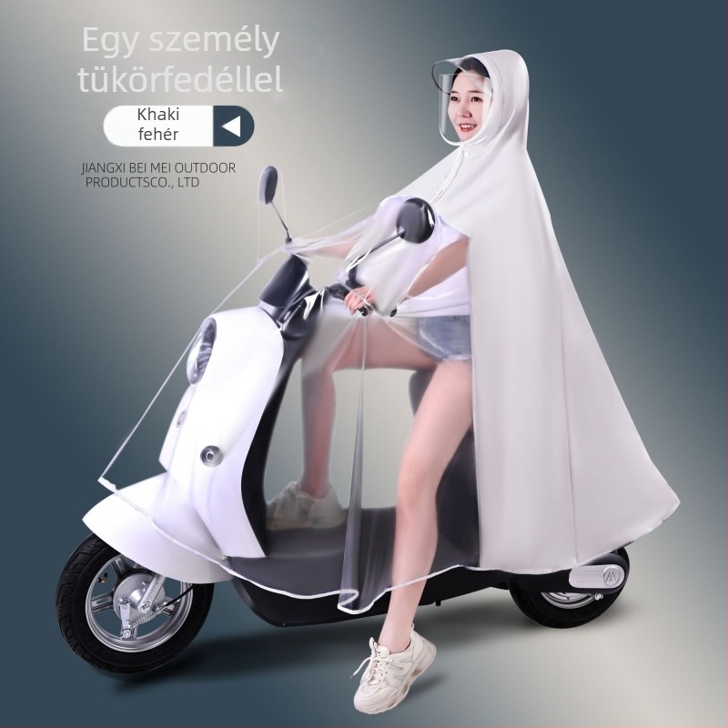 Elektromos autó esőkabát nagykereskedelmi akkumulátoros autó motorkerékpár szülő-gyermek egyrészes, egyrészes, dupla testű, esőálló anya-gyermek poncsó