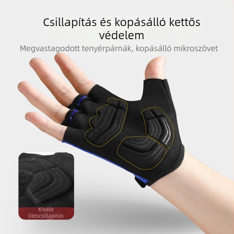 Kültéri sportkerékpáros kesztyűk Terepmotorozás Hegyi kerékpározás Kopásálló Lélegző Napvédő Félujjas Kesztyűk