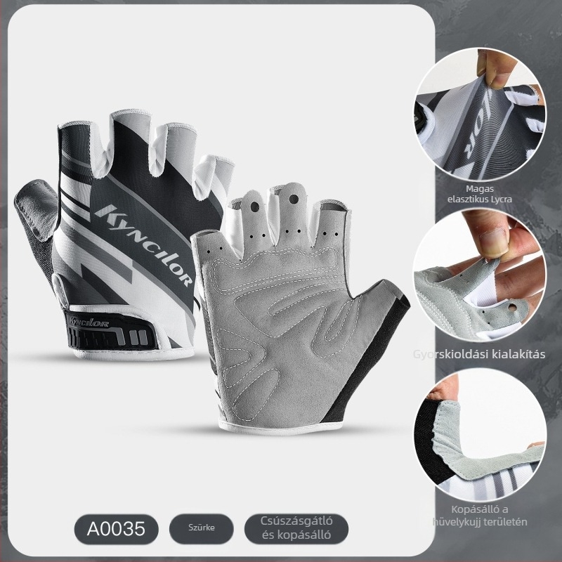 Kültéri sportkerékpáros kesztyűk Terepmotorozás Hegyi kerékpározás Kopásálló Lélegző Napvédő Félujjas Kesztyűk