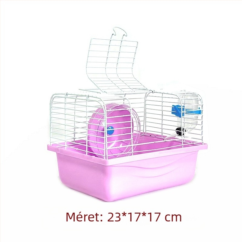 Gyári értékesítésű hörcsögketrec kellékkészlet, komplett fészek, dupla ketrec, nagy villa, kis kastély, kis kert