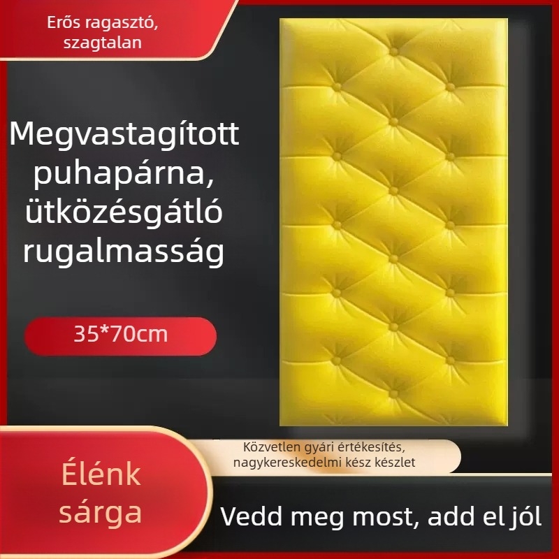 Vízálló és nedvességálló éjjeliszekrény-tapéta, öntapadós tatami éjjeliszekrény-tapéta, puha táska, fali matricák, ütközésgátló faldekorációs matricák