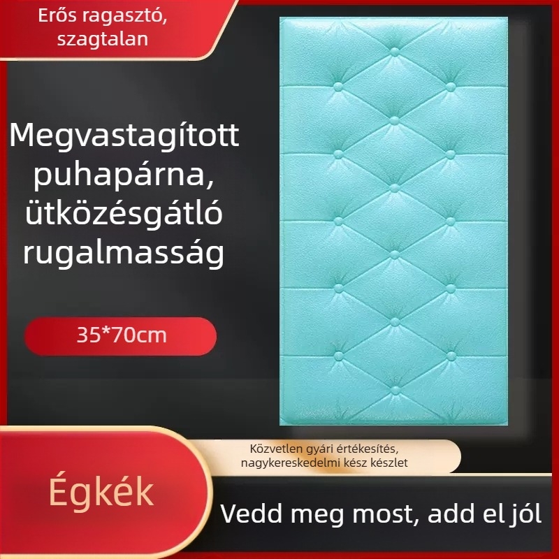 Vízálló és nedvességálló éjjeliszekrény-tapéta, öntapadós tatami éjjeliszekrény-tapéta, puha táska, fali matricák, ütközésgátló faldekorációs matricák