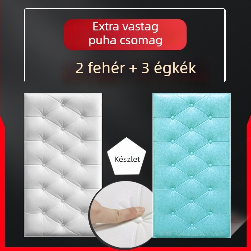 Vízálló és nedvességálló éjjeliszekrény-tapéta, öntapadós tatami éjjeliszekrény-tapéta, puha táska, fali matricák, ütközésgátló faldekorációs matricák