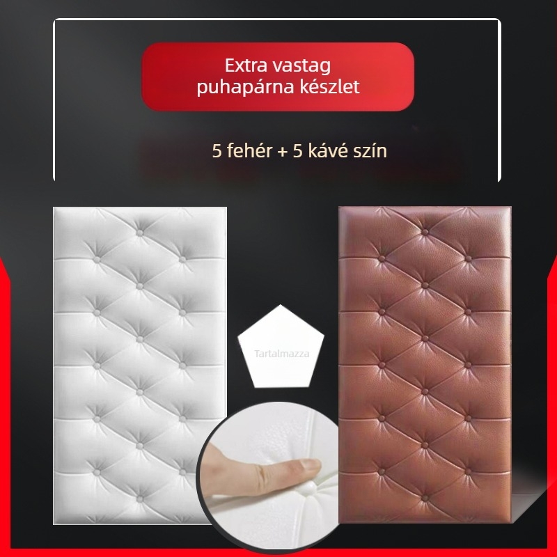 Vízálló és nedvességálló éjjeliszekrény-tapéta, öntapadós tatami éjjeliszekrény-tapéta, puha táska, fali matricák, ütközésgátló faldekorációs matricák