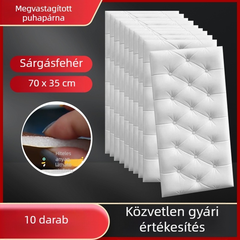 Vízálló és nedvességálló éjjeliszekrény-tapéta, öntapadós tatami éjjeliszekrény-tapéta, puha táska, fali matricák, ütközésgátló faldekorációs matricák