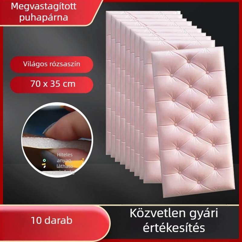 Vízálló és nedvességálló éjjeliszekrény-tapéta, öntapadós tatami éjjeliszekrény-tapéta, puha táska, fali matricák, ütközésgátló faldekorációs matricák