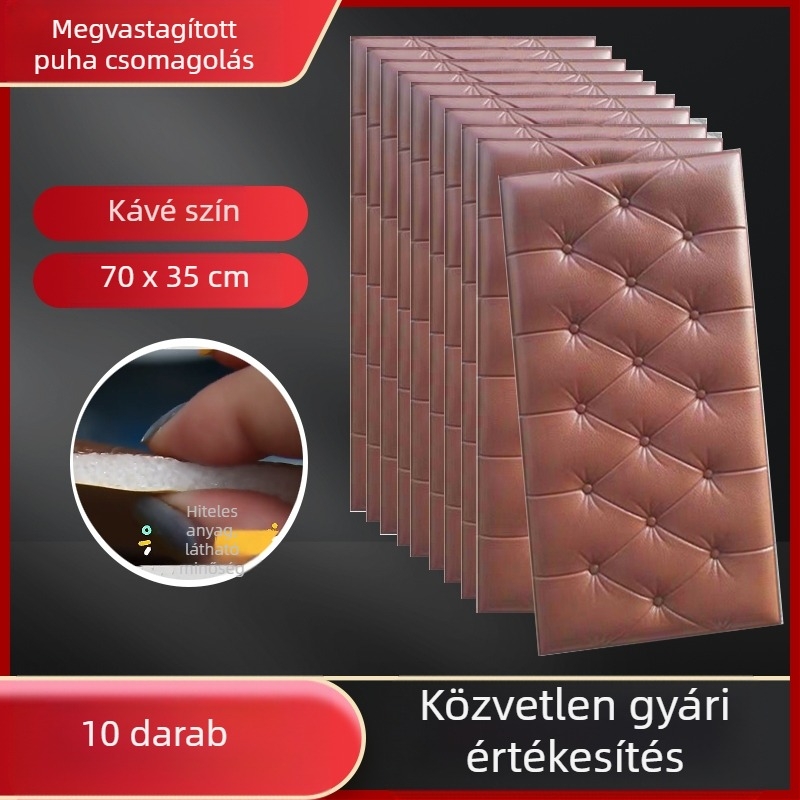 Vízálló és nedvességálló éjjeliszekrény-tapéta, öntapadós tatami éjjeliszekrény-tapéta, puha táska, fali matricák, ütközésgátló faldekorációs matricák