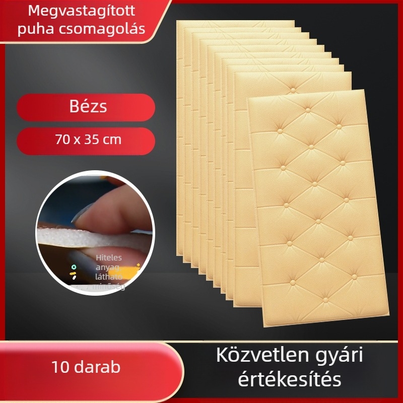 Vízálló és nedvességálló éjjeliszekrény-tapéta, öntapadós tatami éjjeliszekrény-tapéta, puha táska, fali matricák, ütközésgátló faldekorációs matricák