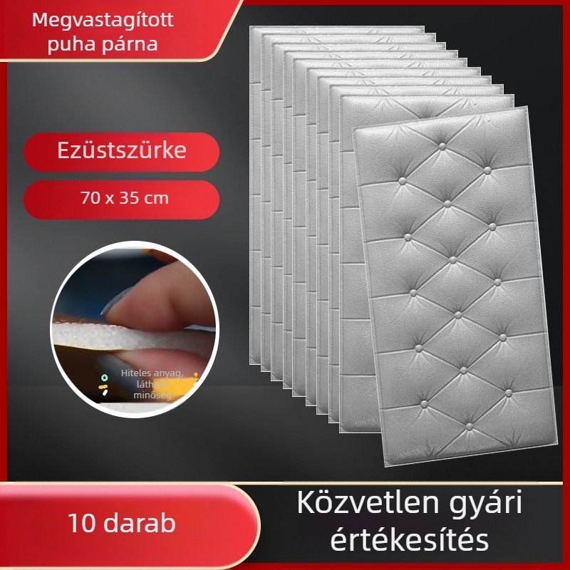 Vízálló és nedvességálló éjjeliszekrény-tapéta, öntapadós tatami éjjeliszekrény-tapéta, puha táska, fali matricák, ütközésgátló faldekorációs matricák