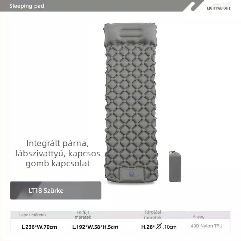 Láb Új, egyetlen gyémánt TPU felfújható szőnyeg Kültéri sátor Alvószőnyeg Ultra könnyű hordozható kemping nedvességálló szőnyeg