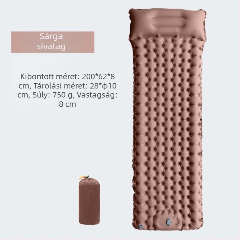 Láb Új, egyetlen gyémánt TPU felfújható szőnyeg Kültéri sátor Alvószőnyeg Ultra könnyű hordozható kemping nedvességálló szőnyeg