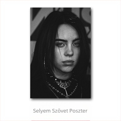 Aliexpress határokon átnyúló Billie Eilish hírességposzter, Billie Eilish európai és amerikai karakterű hálószobai és nappali falikép