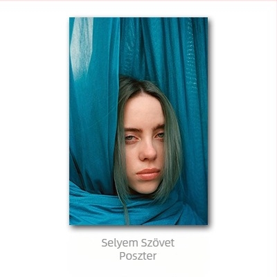 Aliexpress határokon átnyúló Billie Eilish hírességposzter, Billie Eilish európai és amerikai karakterű hálószobai és nappali falikép