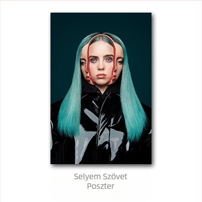 Aliexpress határokon átnyúló Billie Eilish hírességposzter, Billie Eilish európai és amerikai karakterű hálószobai és nappali falikép