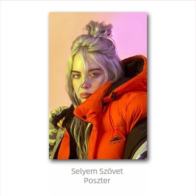 Aliexpress határokon átnyúló Billie Eilish hírességposzter, Billie Eilish európai és amerikai karakterű hálószobai és nappali falikép