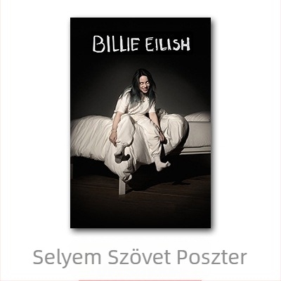 Aliexpress határokon átnyúló Billie Eilish hírességposzter, Billie Eilish európai és amerikai karakterű hálószobai és nappali falikép