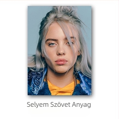 Aliexpress határokon átnyúló Billie Eilish hírességposzter, Billie Eilish európai és amerikai karakterű hálószobai és nappali falikép