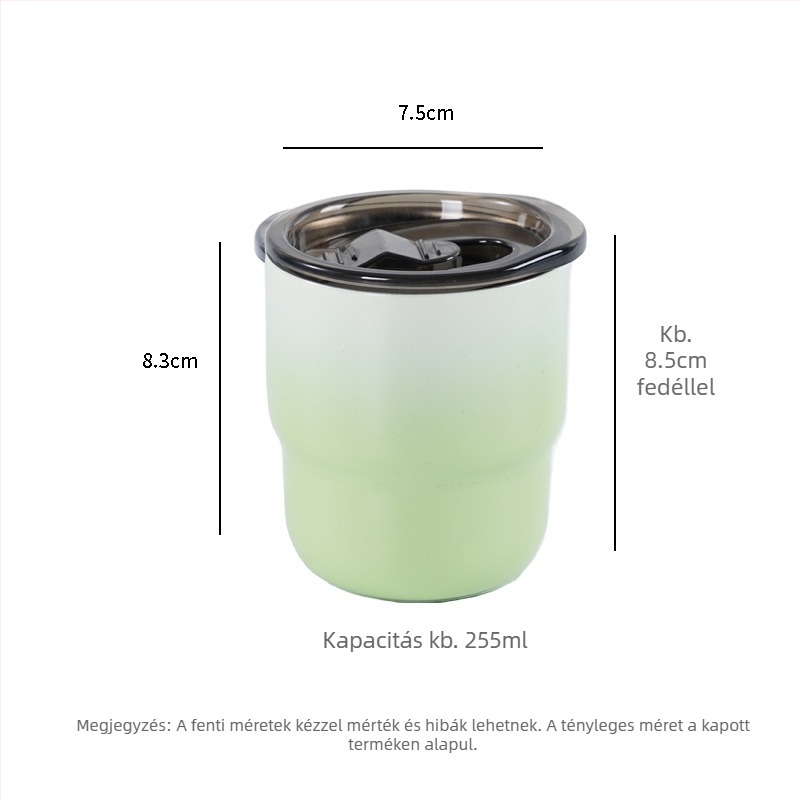 Külkereskedelmi ellátás 304 rozsdamentes acél lépcsős csésze színes gyümölcslé kávéscsésze kültéri dupla szigetelt szájpohár