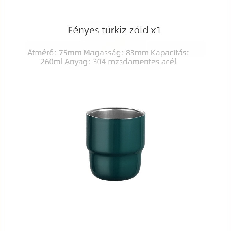 Külkereskedelmi ellátás 304 rozsdamentes acél lépcsős csésze színes gyümölcslé kávéscsésze kültéri dupla szigetelt szájpohár