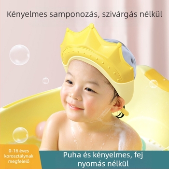 Babasampon műtárgy gyermek vízvisszatartó sapka baba fürdő zuhanysapka gyermek hajmosás vízálló fülvédő vízvédő sapka