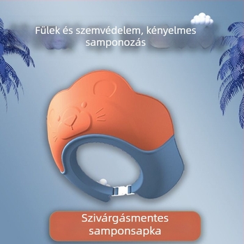 Babasampon műtárgy gyermek vízvisszatartó sapka baba fürdő zuhanysapka gyermek hajmosás vízálló fülvédő vízvédő sapka
