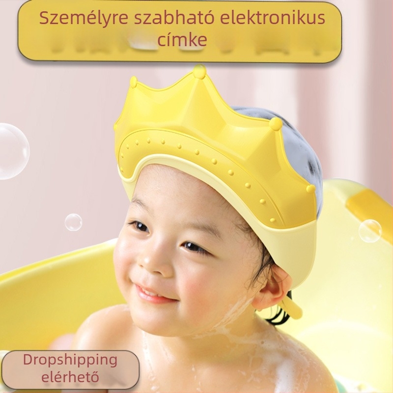 Babasampon műtárgy gyermek vízvisszatartó sapka baba fürdő zuhanysapka gyermek hajmosás vízálló fülvédő vízvédő sapka