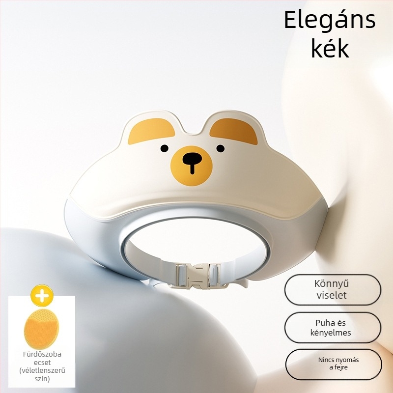 Babasampon műtárgy gyermek vízvisszatartó sapka baba fürdő zuhanysapka gyermek hajmosás vízálló fülvédő vízvédő sapka