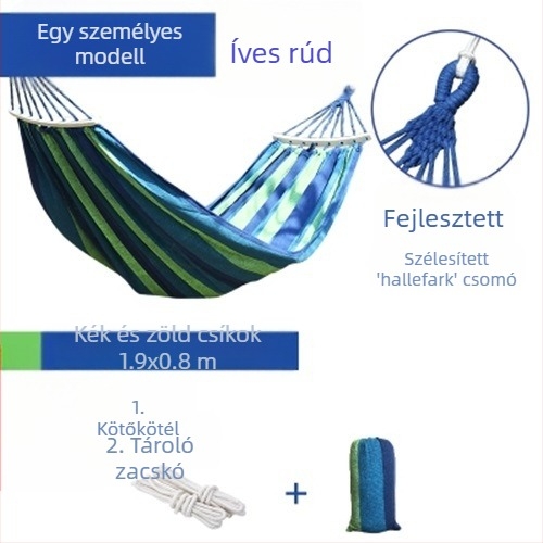 Függőágy kültéri hinta vastagított beltéri otthoni egyszemélyes kétszemélyes diákkollégium kollégiumi felnőtt függőszék vászon felborulásgátló