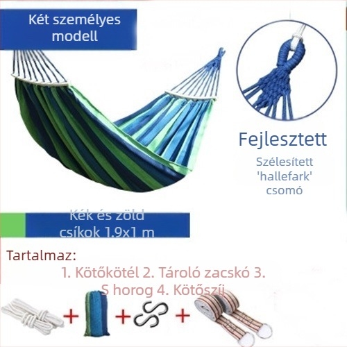 Függőágy kültéri hinta vastagított beltéri otthoni egyszemélyes kétszemélyes diákkollégium kollégiumi felnőtt függőszék vászon felborulásgátló