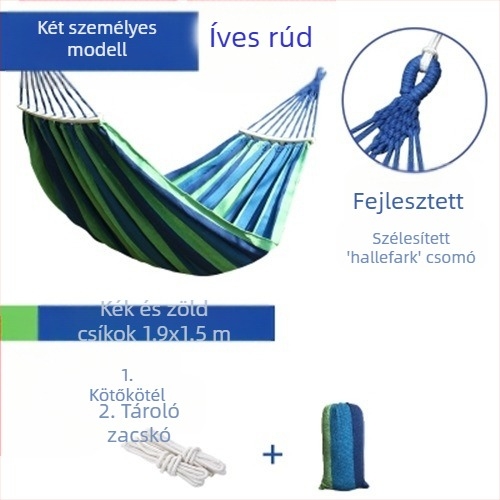 Függőágy kültéri hinta vastagított beltéri otthoni egyszemélyes kétszemélyes diákkollégium kollégiumi felnőtt függőszék vászon felborulásgátló