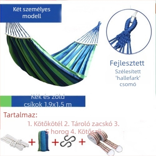 Függőágy kültéri hinta vastagított beltéri otthoni egyszemélyes kétszemélyes diákkollégium kollégiumi felnőtt függőszék vászon felborulásgátló