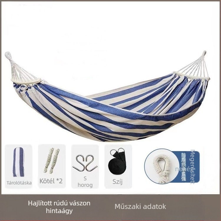Függőágy kültéri hinta vastagított beltéri otthoni egyszemélyes kétszemélyes diákkollégium kollégiumi felnőtt függőszék vászon felborulásgátló