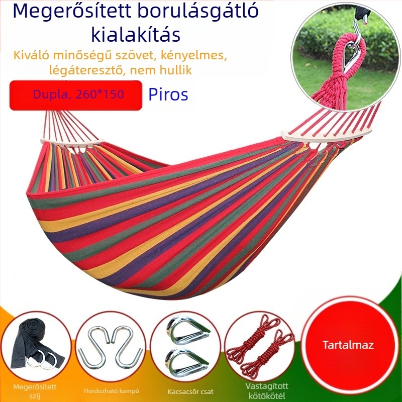 Függőágy kültéri hinta vastagított beltéri otthoni egyszemélyes kétszemélyes diákkollégium kollégiumi felnőtt függőszék vászon felborulásgátló