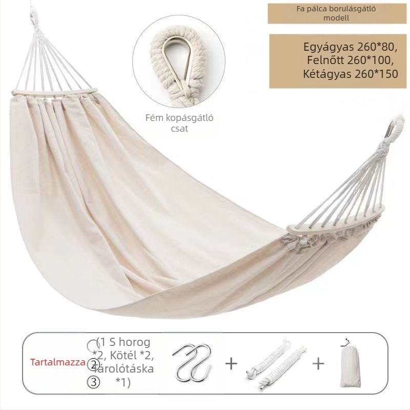 Függőágy kültéri hinta vastagított beltéri otthoni egyszemélyes kétszemélyes diákkollégium kollégiumi felnőtt függőszék vászon felborulásgátló