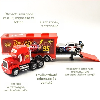 Car Story Mai bácsi konténerszállító teherautó versenyzői ruha ötvözetből készült játékautó gyermekmodell