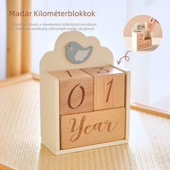 Amazon Határokon átnyúló baba korai gyermekkori fejlődés emlékkép fa kockás kellékek díszek születésnapi feljegyzés fotó mérföldkő