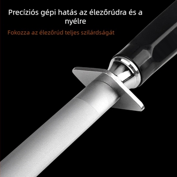 12 hüvelykes volfrám acél lapos finomszemcsés késcsiszoló pálca háztartási vágóhidak értékesítésére szolgáló húscsiszoló pálca gyors speciális késcsiszoló professzionális késcsiszoló