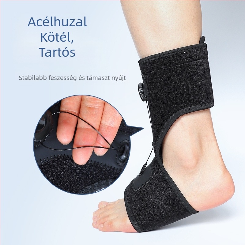 Határokon átnyúló új, határokon átnyúló, forgó lábszárvédő, tépőzáras állíthatósággal, megtámasztható bokatámasz, valgus gyakorlat