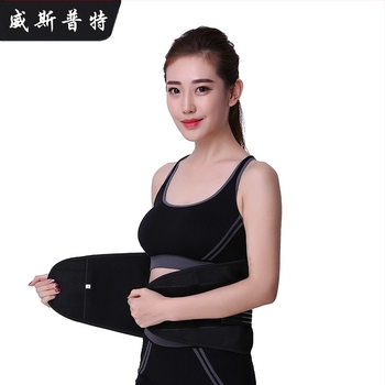 Határokon átnyúló sport izzadságvédő derékvédő fitnesz lélegző nagy méretű öv meleg támogatás kék és fekete színű derékvédő öv