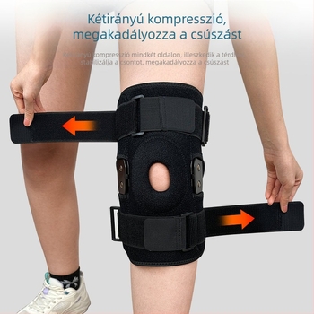 Professzionális sportpántok, Csúszásgátló térdvédők, Acéllemez támaszok, Ütközést gátló szilikon meniszkuszvédelem, Térdkalács kompressziós védőfelszerelés