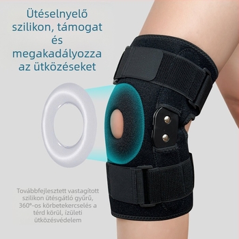 Professzionális sportpántok, Csúszásgátló térdvédők, Acéllemez támaszok, Ütközést gátló szilikon meniszkuszvédelem, Térdkalács kompressziós védőfelszerelés