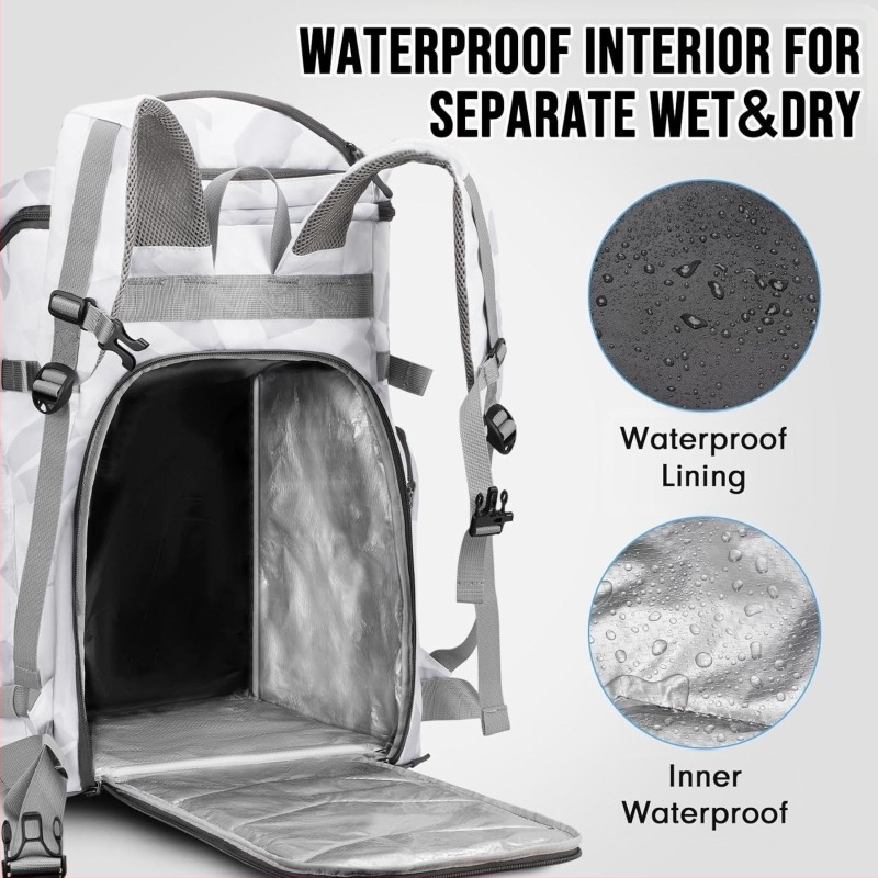 Határokon átnyúló sításka dupla hátizsák nagy kapacitású vízálló sí-snowboard csizma táska utazó sífelszerelés táska hátizsák