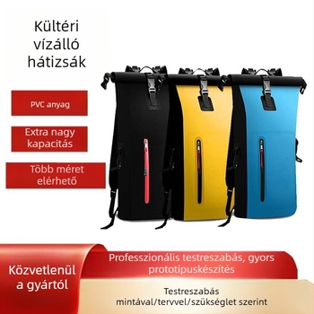 Melegen sajtolt kültéri sportok PVC vízálló hátizsák kemping hátizsák úszó utazótáska folyami rafting vízálló táska
