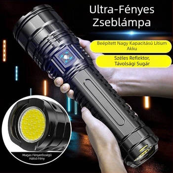 Határokon átnyúló fehér lézeres égboltot átszúró ágyú, teleszkópos zoomos zseblámpa, nagy teljesítményű elektromos kijelző, ultra nagy hatótávolságú, fényes, erős fényű zseblámpa